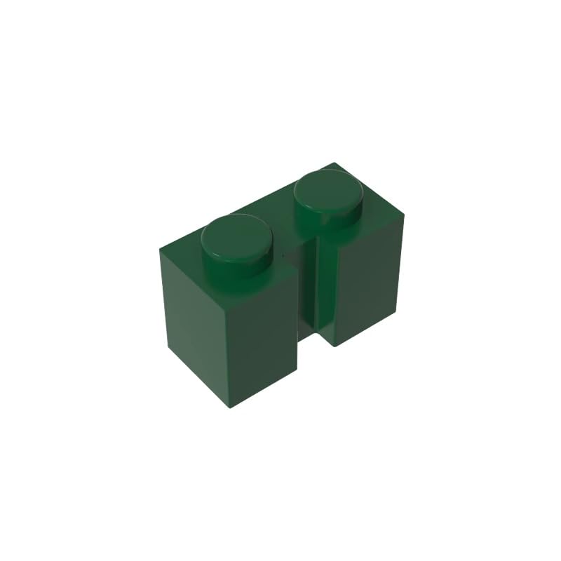Gobricks 4216 Hinge Brick Brick Special 1x2 with Groove 50 Pieces GDS-798 Compatible with Lego Building Blocks Color:Dark Green — image 1