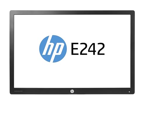 HP EliteDisplay E242 Ecran 24 pouces sans pied, FullHD 1920x1200, 16:10, 61 cm, HDMI/DisplayPort/VGA, 24' Moniteur Seul, VESA 100x100, Garantie 12 mois (Reconditionné)