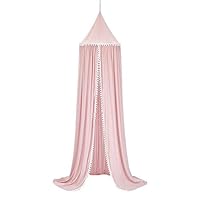 HYGRAD BUILT TO SURVIVE Kids Bed Canopy Round Dome 240cm Canopy for Princess Girls Mosquito Net for Children's Bedroom Nursery Room Decoration Baby Crib (Pink)