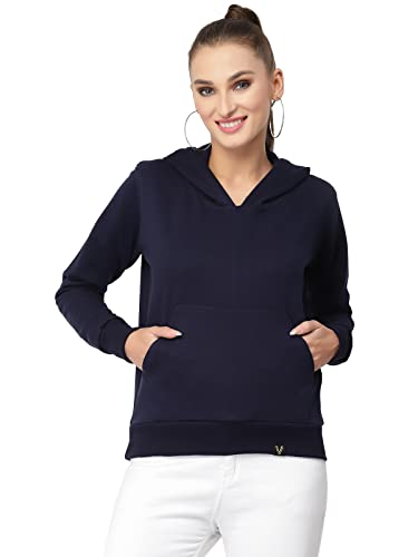 Image of UZARUS Women's Cotton Fleece Stylish Sweatshirt Hoodie