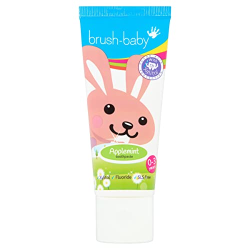 brush-baby baby amp toddler toothpaste 0-3yrs  gentle apple mint flavour 50ml