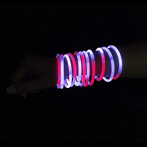 Fun Central 50 Pack - 8 Inch Patriotic Glow Stick Bracelets In Bulk - 4Th Of July Accessories Party Supplies - Red White Blue #TOP2