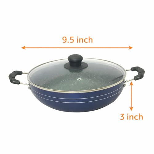 Sartén Kadai antiadherente con tapa de vidrio 2.2 L miniatura 2