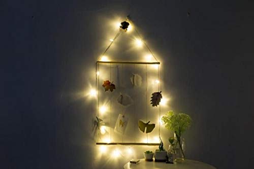 Memory Board Boho - Fio de led - Porta retratos pregadores