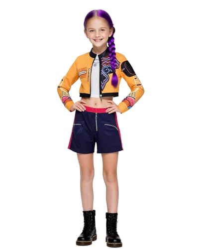 ACLGCSU Singer Costume for Girls, POP Group Costume for Kids, Halloween Stage Star Cosplay Dress Up - 2