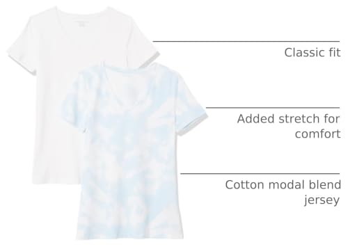 Image of Amazon Essentials Women's Regular-Fit Short-Sleeve V-Neck T-Shirt