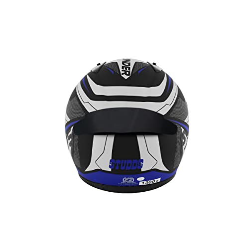 Image of Studds Thunder Full Face Helmet D4 with Clear Visor (Matt Black N1, XL)