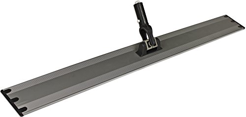 Image of CleanAide Flat Mop Plate Frame for Microfiber Pads, Commercial-Grade Aluminum with 360 Swivel, Hook and Loop Fastening, Lightweight and Durable, Gray, Frame Only, 24 Inches