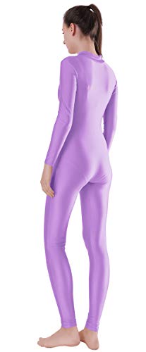 Image of speerise Women's Jumpsuits Long Sleeve Zipper Turtleneck One Piece Bodycon for Yoga Clubwear