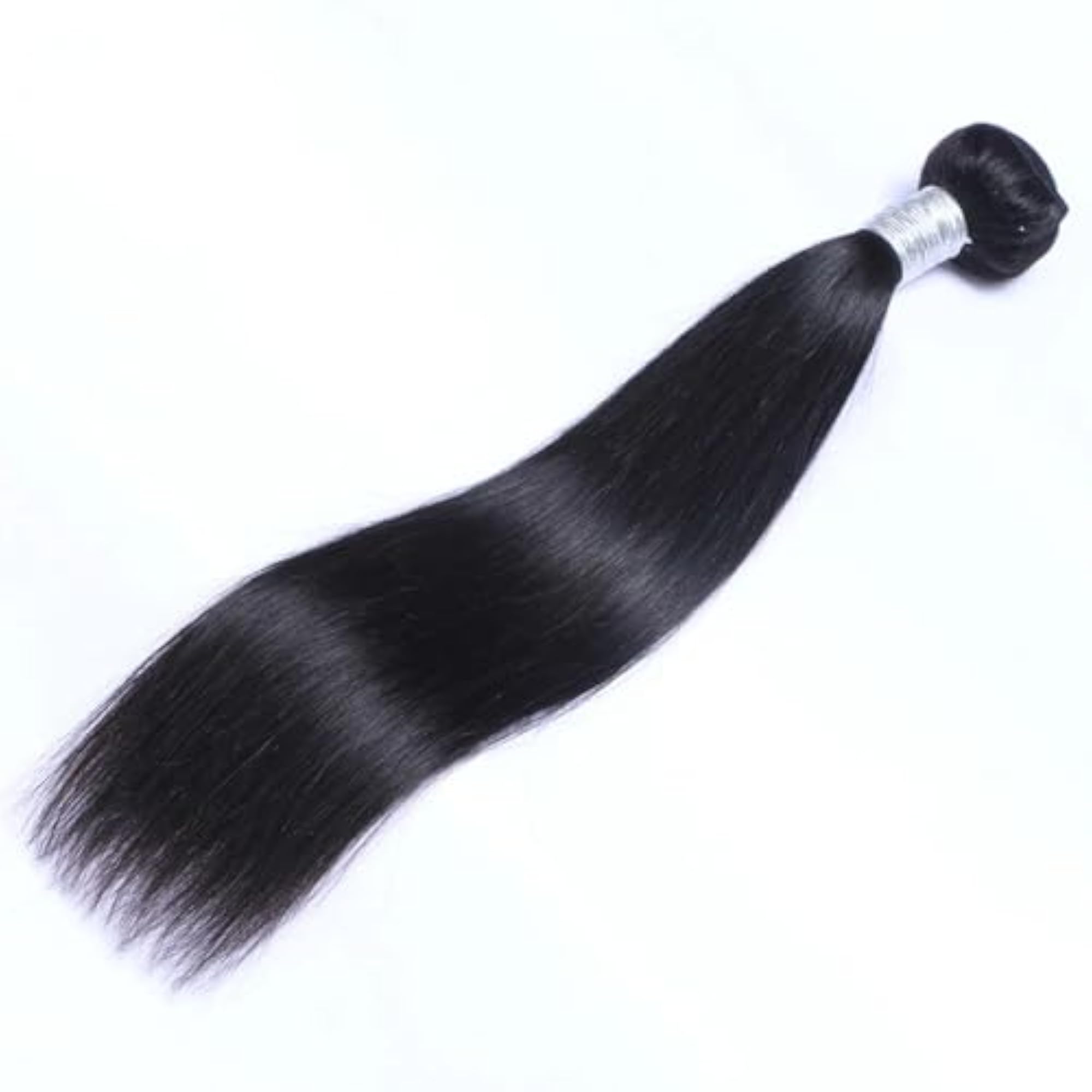 Virgin Remy Human Hair Extensions, 14 Inch Natural Straight Black