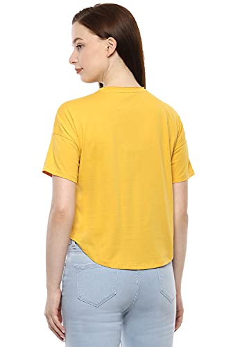 Image of Mirako by Van Heusen Women's Solid Regular Fit T-Shirt