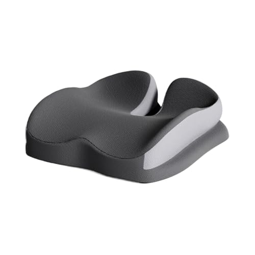 Cojín de asiento – Cojín ergonómico de alivio de presión, cojín de apoyo cómodo para el coxis, cojín ortopédico cómodo | Cojín de asiento transpirable de tela para mayor comodidad