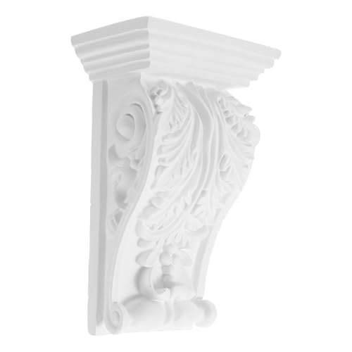 Artibetter Mensola Decorativa Angolo Onlay Intagliata in Pu 8 Pollici X 5 Pollici Decorazione Parete Stile Europeo Colonna Romana Per Arredamento Casa E Soggiorno