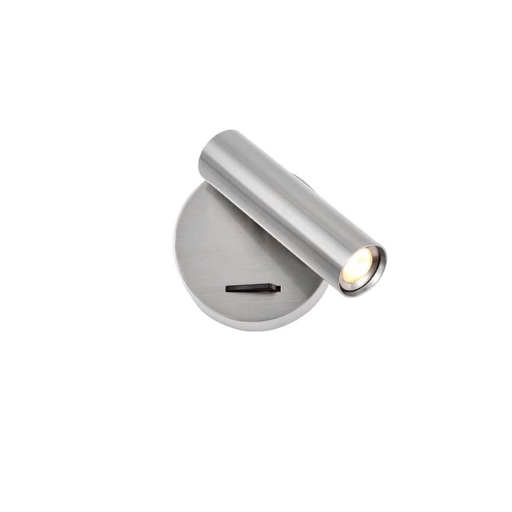 YFMYY Modern LED Headboard Spotlight, Roundwith Switch Wall Lamps, 350° Rotatable 90° Foldable, Bedroom Bedside Reading Light, Hotel Engineering Lamp Wall Light Sconce