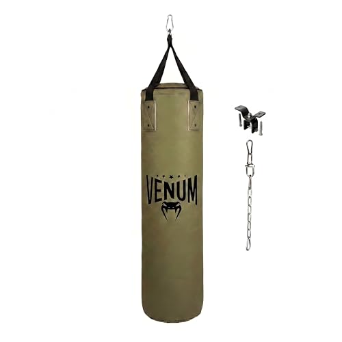 Venum Origins Punching Bag (Ceiling Mount Included) - Khaki/Black 100 lbs