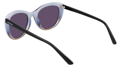 COLE HAAN Women's CH7087 Polarized Cat Eye Sunglasses, Black Gradient, 53/20/1404
