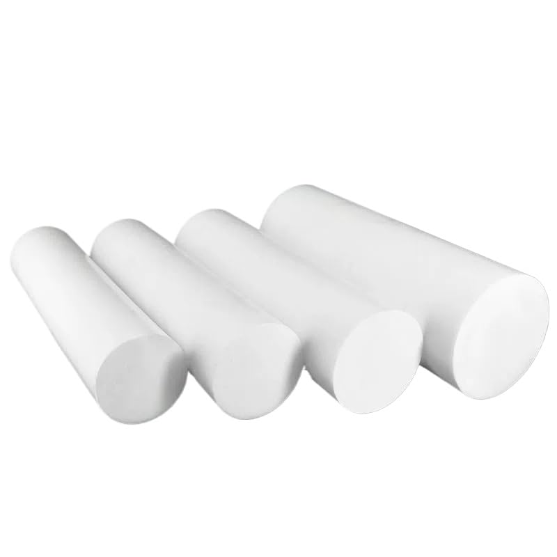 Length 100mm White and Black F4 Rod Teflon Bar Polytetrafluoroethylene Solid Rod DIY PTFE Plastic Bar (White,Diameter 35mm)