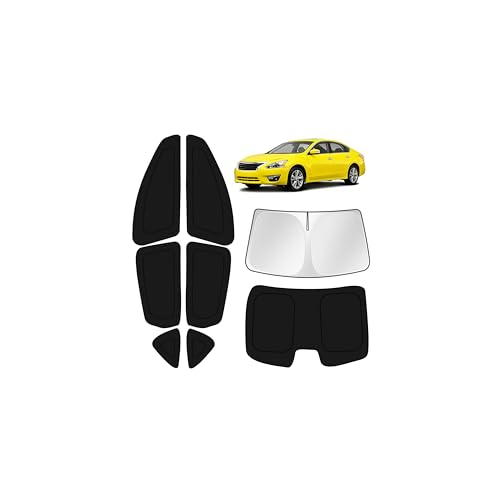 Image of KUST Car Window Shades for Nissan Altima 2013-2018 Windshield Sun Shade Side Window Cover UV Block Privacy Protection Accessories for Camping Blackout Rear Back Full Set 8PCS