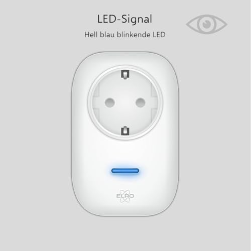 ELRO DB4000 Drahtloses Kinetic Türklingel-Set - mit 2x Steckempfänger mit Steckdose - keine Batterien nötig - 150 Meter