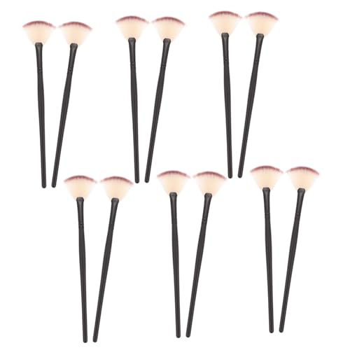 NOLITOY Quality Material Face Mask Brush 12pcs Set Fan Shaped Beauty Tool Makeup Brush for Face Gentle on Skin Washable