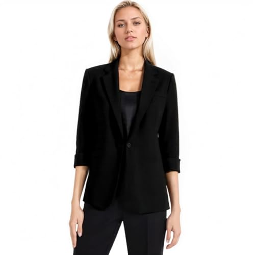 Beninos Womens 3/4 Sleeve Blazers Business Casual Solid Lightweight Suit Jacket Office Blazer4