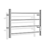 MOBIDER Towel Warmer for Bathroom, 4 Bars Heated Towel Rack with Built-in Timer, Towel Heater...