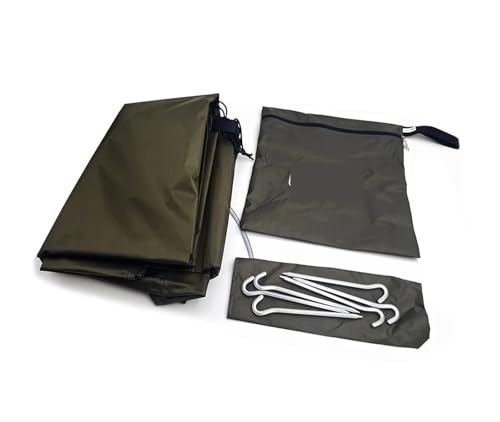 Manta de picnic grande e impermeable con lona verde para suelo de camping 7