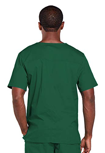 Image of Cherokee Scrubs for Men & Women V-Neck Scrub Top with 4 Pockets, Cotton Blend Soft Stretchy Easy Care Nursing Uniform - 4725
