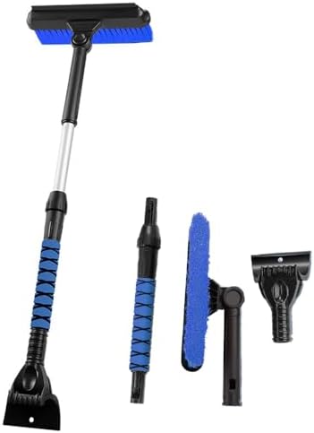 41" Snow Brush And Ice Scraper, Ice Scrapers For Car Windshield, 3 In 1 Sturdy Snow