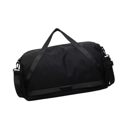 Sac à bandoulière de voyage avec plusieurs compartiments en tissu Oxford noir