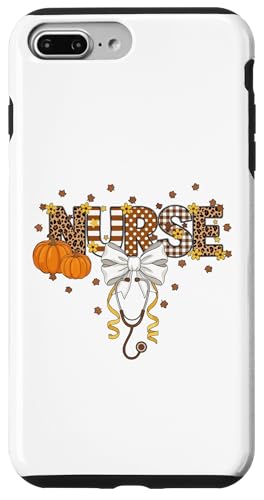 感謝祭 看護師 聴診器 コケット 弓 ハロウィン 秋 スマホケース iPhone 7 Plus/8 Plus 用