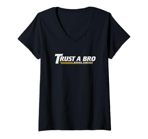 T-shirt Marvel Hawkeye cadeau femme original col V Trust A Bro Moving Company