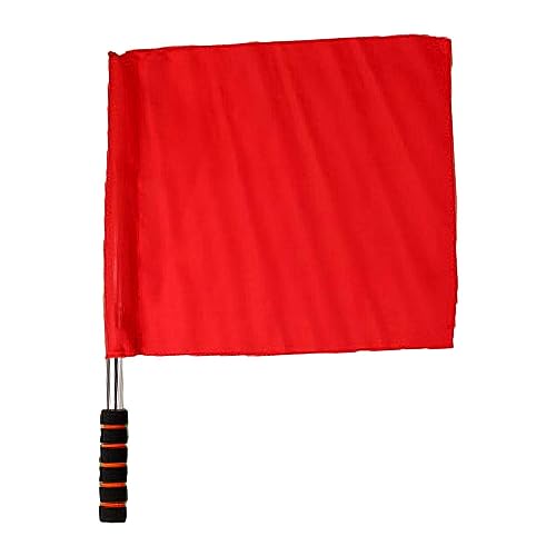 kowaku Referee Flag Traffic Safety Flag Lightweight Sponge Handle Fair Game Flag, Flag Hand Flag for Basketball Training Hockey Training, Red