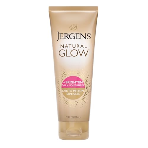 Jergens Natural Glow Self Tanner Body Lotion, Sunless Tanning, Fair to Medium Skin Tone, Daily...