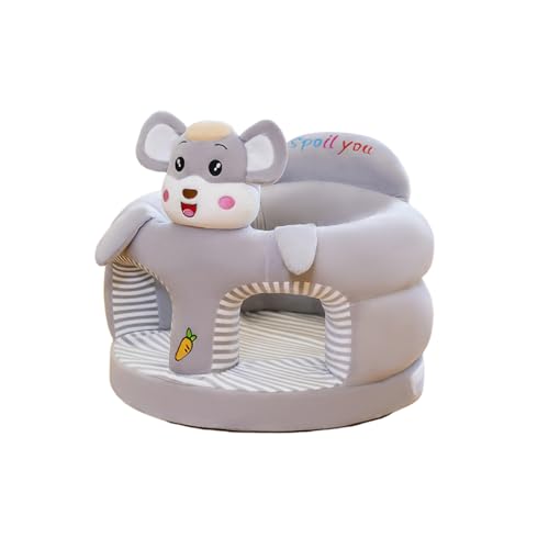 Image of Infant Seat for Babies 3-24 Months, Toddler Back Support Sofa for Sitting Up, Cartoon Animals Baby Chair, Plush Sit Me Up Floor Seat, Soft Seat for Learning to Sit, Feed, Camping (Mouse)