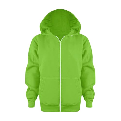 Boys Zip Up Hoodies Kids Fashion Long Sleeve Oversized Sweatshirt Fall Jacket with Pockets 3-12 Years