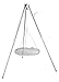 HeRo24 Edelstahl - Dreibein Schwenker Grillgestell & 60 cm Edelstahlrost