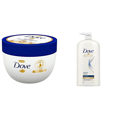 Image of Dove Intense Damage Repair Hair Mask 300 ml + Dove Intense Repair Shampoo, 1L