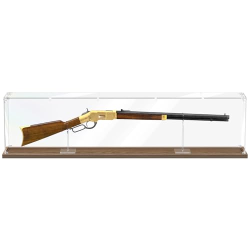 49 Acrylic Rifle Display Case - Tabletop Gun Cabinets for Rifles & Shotguns Saber Sword or Golf Club Cabinet Rack Putter Shadow Box