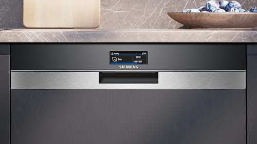 Siemens SN57TS00CE, Stiftung Warentest Testsieger*, iQ700, Geschirrspüler Teilintegriert, Home Connect, Spülmaschine Made in Germany, Besteckschublade, Zeolith Trocknung, varioSpeed, glassZone