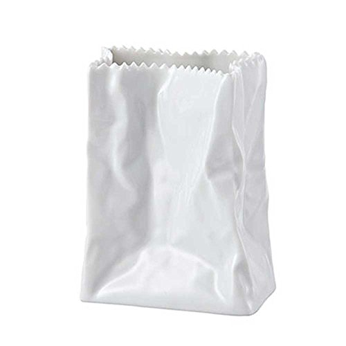 Rosenthal - Tütenvase/Vase/Blumenvase - weiß glasiert - 10 cm