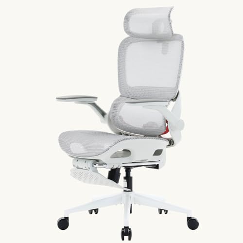 Poggiatesta 3D – Comfort ergonomico per il collo. Il poggiatesta 3D extra-large di questa sedia da ufficio ergonomica offre un supporto affidabile per i muscoli del collo. Grazie alle molteplici opzioni di regolazione, si adatta delicatamente alla curva naturale della colonna cervicale, distribuendo uniformemente il peso della testa e alleviando così la pressione sul collo, per un vero relax anche durante le brevi pause.