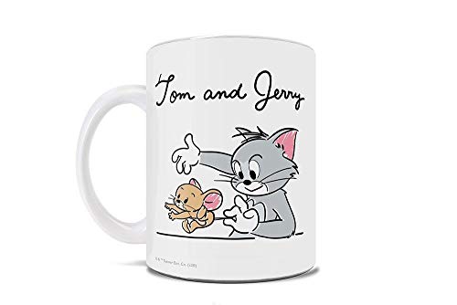 Trend Setters Tom and Jerry – Vintage Design – Cat and Mouse Frenemies – 11 oz Funny Coffee or Tea Mug – Perfect for Gifting or Collecting Ltd. WMUG1189