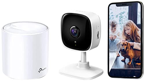 Image of TP-Link Deco X20(1-Pack) AX1800 Whole Home Mesh Wi-Fi System, Next-Gen Wi-Fi 6 & Tapo 2MP 1080p Full HD Home Security Wi-Fi Smart Camera| Alexa Enabled| 2-Way Audio| Night Vision| Motion Detect