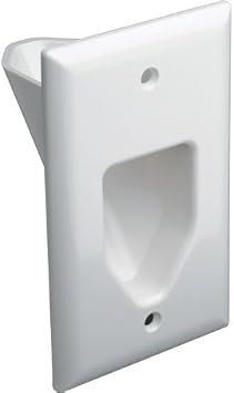 DataComm 45-0001-WH 1-Gang Recessed Low Voltage Cable Plate White 10