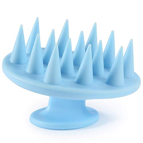BESTOOL Hair Scalp Massager Shampoo Brush with Soft Silicone Bristle, Scalp Scrubber Exfoliating for Women, Men Dandruff Treatment, Hair Growth, and Stress Release (Blue)