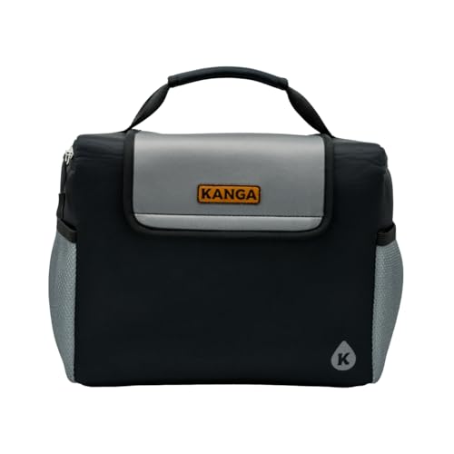 anga Softside Cooler Insulated Lunch Box - 4 Layer Insulation Drink Cooler for Food, Snacks, Can Beer and Seltzers - Leak Proof and Durability Tested - Kanga Brew Box (Midnight)