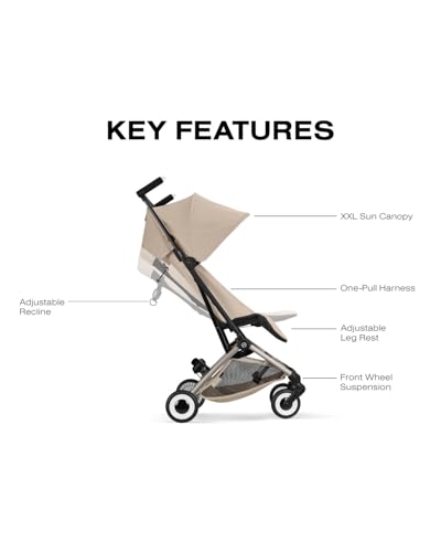Image of LIBELLE Ultra Lightweight Travel Stroller - Almond Beige