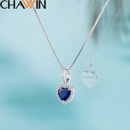 Birthstone Charms, 925 Sterling Silver Heart Dangle Charm, Sparkling CZ Compatible with Pandora Charm Bracelet, Necklace, Birthday Gifts for Women/Wife/Mother4