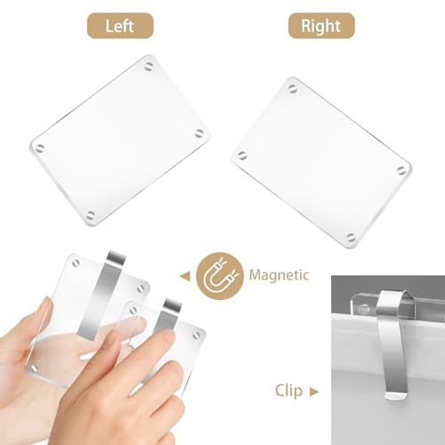 Image of 4Pcs Acrylic Magnetic Personalized Photo Holder, Car Accessories Car Photo Holder Car Visor Clip, Personalized Car Picture Frame, Suitable for Adding Family or Personal Photos